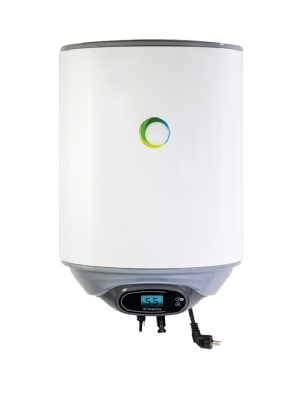 Chauffe-eau photovoltaque avec rchauffage de 1 500 W via le rseau lectrique 230 V en cas d'ensoleillement insuffisant