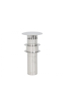 Set d'vacuation en acier inoxydable avec traverse de toit connexion 130 mm correspondant au TTulpe Indoor B-14 THEFLU006 | KIIPShop.fr