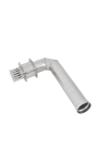 Set d'vacuation en acier inoxydable avec traverse de paroi, connexion 120/110 mm  THEFLU002 | KIIPShop.fr